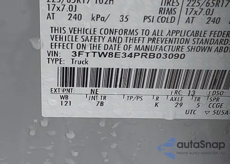 2023 Ford Maverick Xlt из США, поврежденный, VIN 3FTTW8E34PRB03090